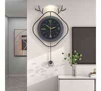 Modern Decorative Wall Clock with Pendulum Silent Unique Non Ticking Battery Operated for Home Office Bedroom - Stylish Timepiece for Any Wall
