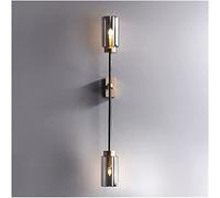 Modern Decorative Wall Sconce, Indoor Creative Wall Lamp, LED Wall Light with Smoke Grey Glass Shade, Nordic Art Lighting Fixtures for Living Room Bedroom Bathroom Hallway Hotel (Size : 4 Lights) ( Si