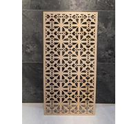 Modern Decorative Wooden Panel, Laser Cut MDF Radiator Cover Grille, Wall Divider, 1200mm x 620mm x 3mm, Primed White and unprimed; (Primed White)