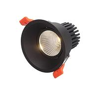 Modern Deep Anti-glare Embedded LED Ceiling Light 5W/7W/12W Indoor Aluminum COB Downlights for Ceiling, 3000K-6000K High-brightness Recessed Lighting Fixtures,Black Fittings