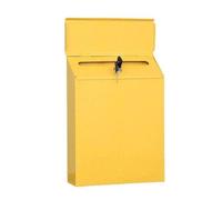 Modern Delivery Letterbox Metal Mailbox Mailbox Locking Wall Mounted Comment Drop Box Payments Holder Postbox Letter Post Mail Outdoor(Yellow)