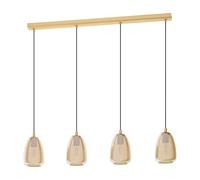 Modern Design Amber Glass Chandelier 4 Lights GL0591