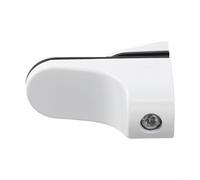 Modern Design Glass Shelf Supports 2 Pack Adjustable Wall Mounted Zinc Alloy Brackets (White )