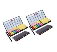 Modern Design PVC Leather Notepad Holder Calendar Function Double Adhesive Paper Pages for Smooth Writing and Easy Tear Office Calendar Memo Pad