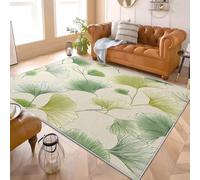 Modern Design Short Pile Carpet Modern Scandinavian Style Ginkgo Leaves achine Washable Non Slip Fluffy Area Rug 60x90 cm Room Bedroom Carpets, Non-Shedding & Easy Care Pet Floor Mat