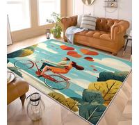 Modern Design Short Pile Carpet Romantic Lovers Theme achine Washable Non Slip Fluffy Area Rug 60x90 cm Light Green Living Room Bedroom Carpets, Non-Shedding & Easy Care Floor Mat