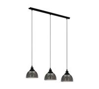 Modern Design Smoked Glass Chandelier 3 Lights GL0590
