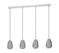Modern Design Smoked Glass Chandelier 4 Lights GL0595
