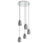 Modern Design Smoked Glass Chandelier 5 Lights GL0596