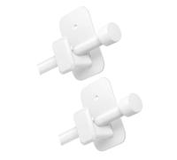 Modern Design Stick on Curtain Rod Brackets Set, White