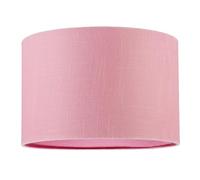 Happy Homewares Modern Designer Candy Pink Textured Linen Fabric Circular Lamp Shade