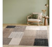 Paco Home Modern Designer Carpet Short-Pile Carpet With Colour Gradient Brown Cream, Size:140x200 cm