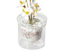 Modern Desk Flower - Double-Layer Planter, Ceramic Plant Container with Drainage System, Home Office Table Decoration, Apartment Balcony Indoor Gardening, Flower Pot for Desktop and Living Room