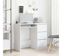 Modern Desk with Drawers Computer Study Table Workstation Engineered Wood vidaXL