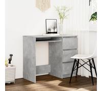 vidaXL Desk Concrete Grey Engineered Wood Writing Desk Workstation Furniture