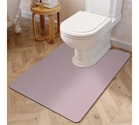 Modern Diatomite Toilet Mat Quick-Dry Non-Slip Bath Mat Washable Solid Color Bathroom Floor Mat (Purple 60x90cm) - Absorbent & Stylish Design