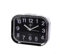 Modern Digital Bedside Clock Square Shape with Loud Alarm Function for Easy Time Management (Black)