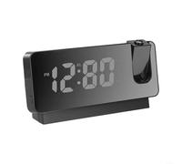 Modern Digital Projection Alarm Clock with USB Power and Snooze Function for Stylish Home Decor (Black)