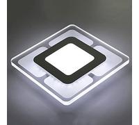 Modern Dimmable Ceiling Light 12W - Acrylic Flush Mount Fixture for Entrance, Corridor, Aisle - Transparent Design, 8-inch Diameter