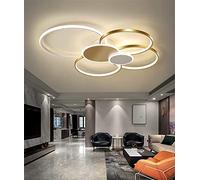 Modern Dimmable LED Ceiling Light with Remote Control - Chic Black & White Chandelier for Living Room, Bedroom, Dining Room, Study - 100cm Metal & Acrylic Design