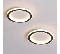 Modern Dimmable LED Ceiling Lights, 7.87 Inch Round Edge Lit Fixtures, Minimalist Design for Hallway and Entryway, Bright White