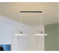 Modern Dimming LED Ceiling Light Fixture15.7in Round Hanging Lamp Adjustable 37W Cream Light for Kitchen Island Bedroom Living RoomStylish Swing Arm Design