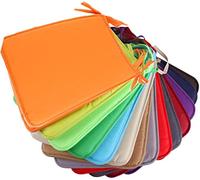 Modern Dining Chair Cushions - 40x40 cm Set of 2 Soft Polyester Non-Slip Indoor & Outdoor Use Comfortable Seat Pads for Home & Patio