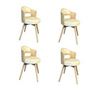 Modern Dining Chair Set 360° Swivel Arms & Faux Leather Cushions for Stylish Home Décor Comfortable & Versatile Furniture for Dining Rooms or Living Spaces