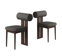 Modern Dining Chair Set of 4 Upholstered Kitchen Chairs with Wooden Legs Stylish Dining Room Stools for Living Room Bedroom & Kitchen (White 2 Pack)