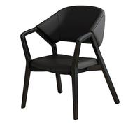 Modern Dining Chair Set, Upholstered Kitchen Chairs, No Assembly Required, Reception Seating, Ideal for Restaurant & Meeting Room (Black A, 1 Piece)