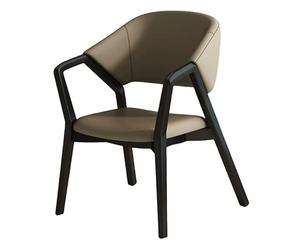 Modern Dining Chair Set, Upholstered Kitchen Chairs, No Assembly Required, Reception Seating, Ideal for Restaurant & Meeting Room, Black A, 1 Piece