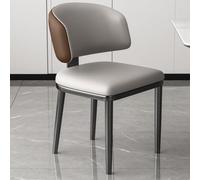 Modern Dining Chairs - Leather Upholstered Kitchen Seating with Comfortable Padding and Sturdy Metal Legs, Perfect for Dining Rooms and Office Spaces