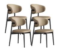 Modern Dining Chairs Set of 2 Nordic Solid Wood Curved Back Comfort Elegant Reading Chairs for Kitchen & Dining Room Stylish Wooden Seating