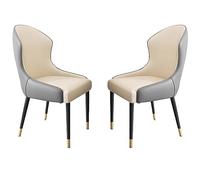 Modern Dining Chairs Set of 2 Wear Resistant Leather Stylish Living Room & Bedroom Seating Versatile Balcony & Sofa Chairs Comfortable Side Chairs for Home Decor