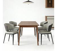 Modern Dining Chairs Set of 2Upholstered Kitchen Chairs with Backrest Metal Legs Easy to Clean Accent Chairs for Dining Room/Bedroom & A1 4PCS