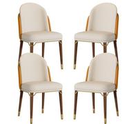 Modern Dining Chairs Set Of 4, Velvet Comfy Room With Thick Cushions, Upholstered Fabric Kitchen Side Solid Wood Legs, For Living (A 4)