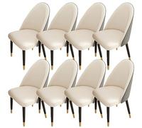 Modern Dining Chairs Set Of 8 Modern Mid Century Dining Chair Faux Leather Upholstered Side Chair Simple Household Dining Chair Kitchen Room Chair With Metal Legs For Living Room Kitchen
