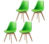 Modern Dining Chairs - Upholstered Side Chairs with Metal and Wood Legs for Dining Room, Kitchen, Living Room, Set of 2, Stylish & Comfortable, Perfect for Home Decor