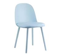 Modern Dining Chairs with Armrest and Backrest, Upholstered Living Room Seating, Stylish Kitchen & Restaurant Furniture - Blue Color