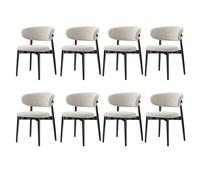 Modern Dining Chairs with Thick Cushions,Armless Kitchen Dining Room Chairs with Wooden Legs,Dining Chair for Kitchen,Living Room E,8PCS
