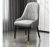 Modern Dining Chairs with Upholstered Seat Faux Leather Kitchen Chairs with Metal Legs & Backrest for Dining Room Living Room Waiting Area Bedroom.