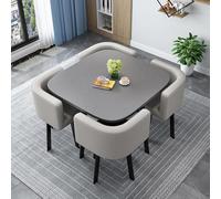 Modern Dining Room Table and Chairs Set for 4 - Round/Square Conference Room Fur, Slish Office Recept & Club Table for Business Negotiat, & Ele Design