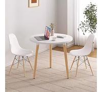 Modern Dining Table and 4 Chairs Set, Round Kitchen Table and Chair Set for Small Spaces, Cacta Design, Perfect for Apartments and Cozy Dining Areas (Size: A)
