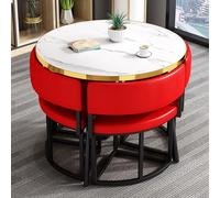 Modern Dining Table and Chair Set for Office Reception Room Club Living Room Kitchen Balcony Bedroom Library and Billiard Hall Red Color Available