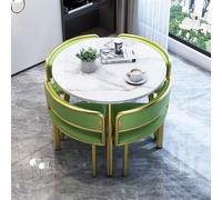 Modern Dining Table and Chairs Set for 4 Space-Saving Kitchen Breakfast Bar Combo Slish Recept Table with Soft Backrest Perfect for Living Room and Dining Areas
