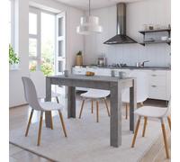vidaXL Dining Table Concrete Grey Engineered Wood Dinner Dining Room Table