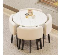 Modern Dining Table Set for 4 with Bench & Chairs Space Saving Design for Small Kitchens Stylish and Functional Furniture for Dining Areas (A4)