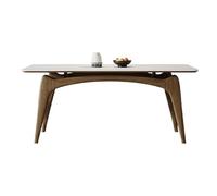 Modern Dining Table & Tea Table with Wood Legs Slate Top - Simple Design for Small Apartments Coffee Tables for Living Room
