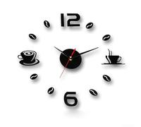 Modern DIY Wall Clock Kit with 3D Number Stickers and Silent Sweep Movement, Self and Water Resistant for Personalized Home or Office Wall Decoration (1#)