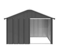Modern Dog House Kennel Dog Crate Anthracite Galvanised Steel vidaXL